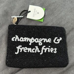 Kate Spade Black and White Beaded Clutch